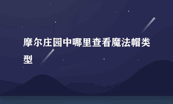 摩尔庄园中哪里查看魔法帽类型