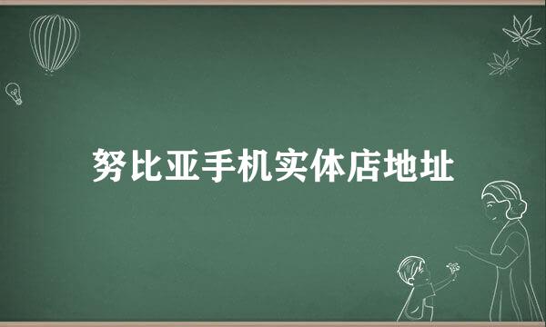 努比亚手机实体店地址