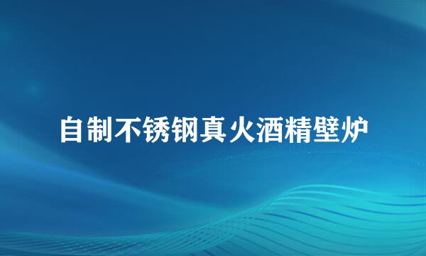 自制不锈钢真火酒精壁炉