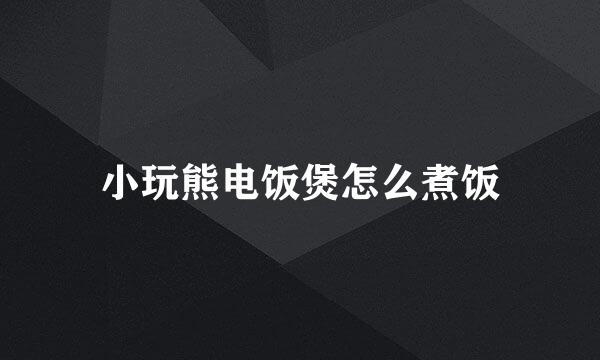 小玩熊电饭煲怎么煮饭
