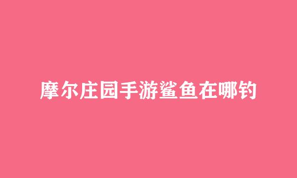 摩尔庄园手游鲨鱼在哪钓