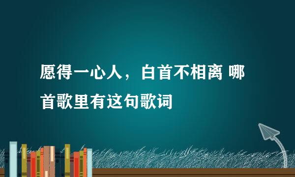 愿得一心人，白首不相离 哪首歌里有这句歌词