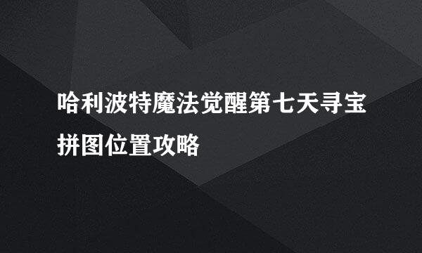 哈利波特魔法觉醒第七天寻宝拼图位置攻略