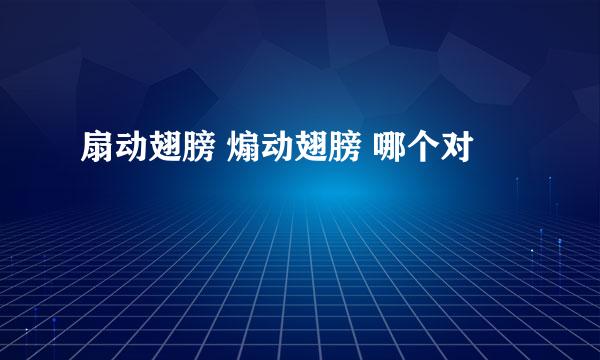 扇动翅膀 煽动翅膀 哪个对