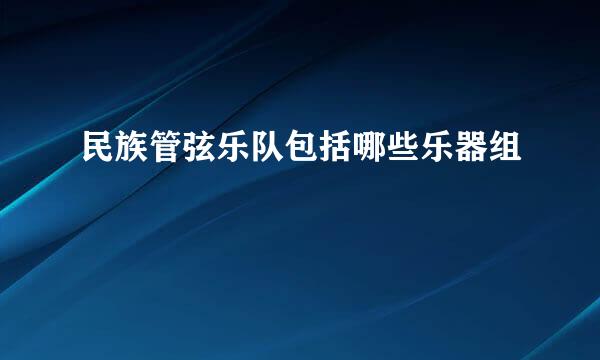 民族管弦乐队包括哪些乐器组