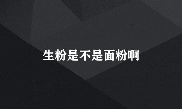 生粉是不是面粉啊