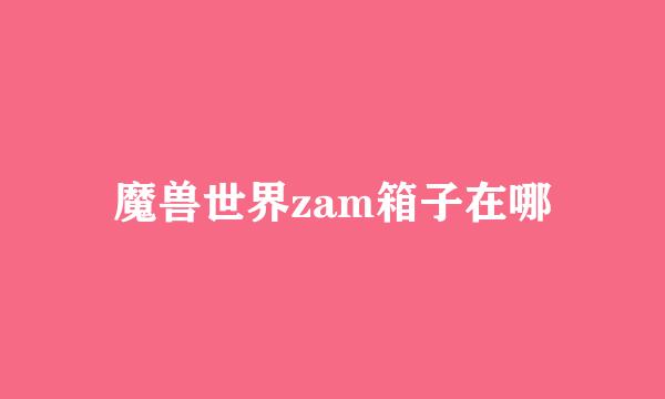 魔兽世界zam箱子在哪