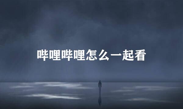 哔哩哔哩怎么一起看