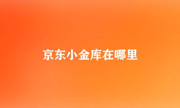 京东小金库在哪里