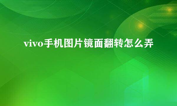 vivo手机图片镜面翻转怎么弄