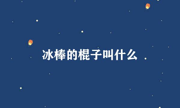 冰棒的棍子叫什么