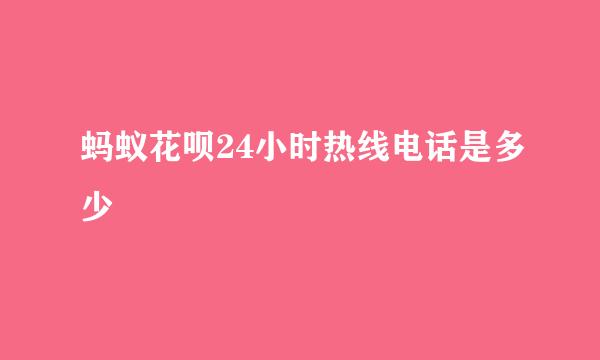蚂蚁花呗24小时热线电话是多少