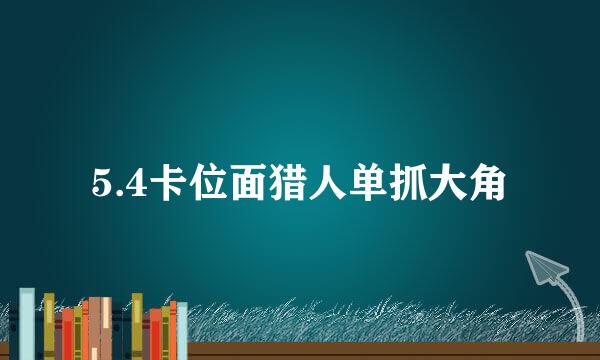 5.4卡位面猎人单抓大角