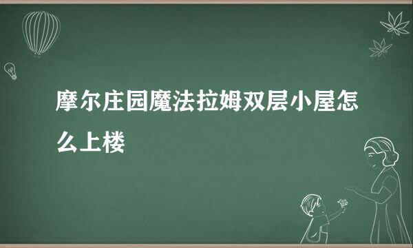 摩尔庄园魔法拉姆双层小屋怎么上楼
