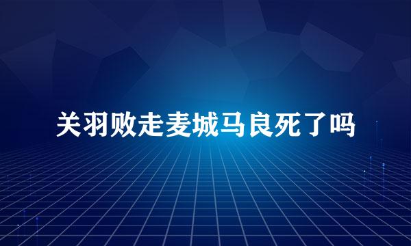 关羽败走麦城马良死了吗