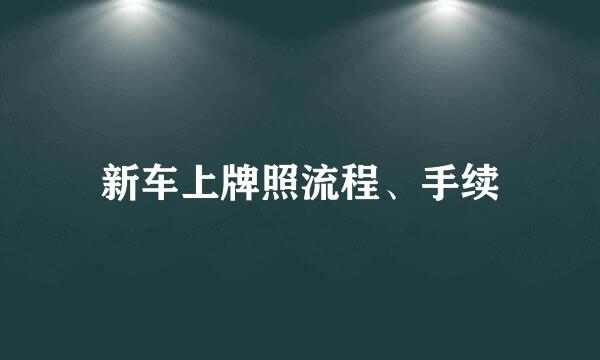 新车上牌照流程、手续