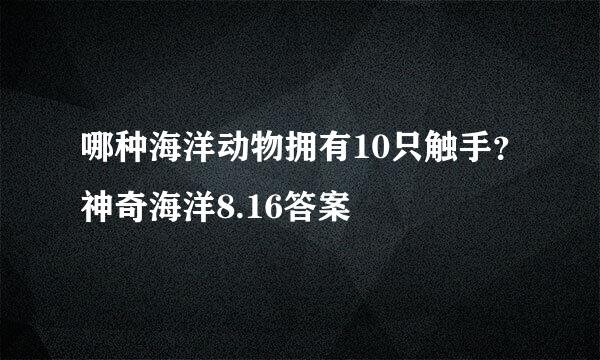 哪种海洋动物拥有10只触手？神奇海洋8.16答案