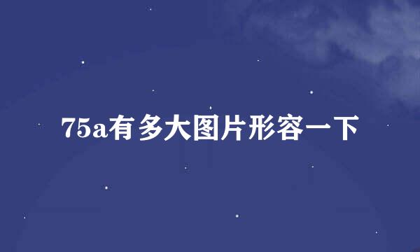 75a有多大图片形容一下