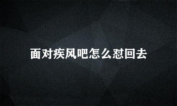 面对疾风吧怎么怼回去