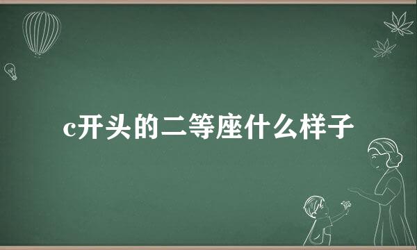 c开头的二等座什么样子
