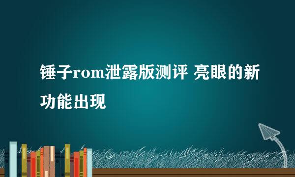 锤子rom泄露版测评 亮眼的新功能出现
