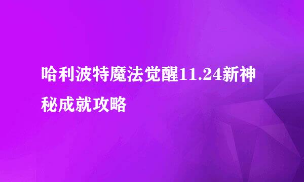 哈利波特魔法觉醒11.24新神秘成就攻略