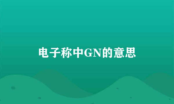 电子称中GN的意思