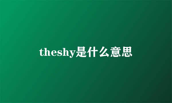 theshy是什么意思