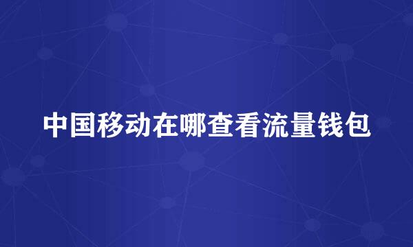 中国移动在哪查看流量钱包