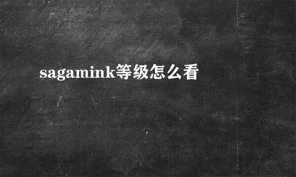 sagamink等级怎么看