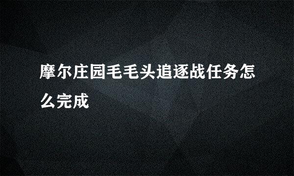 摩尔庄园毛毛头追逐战任务怎么完成