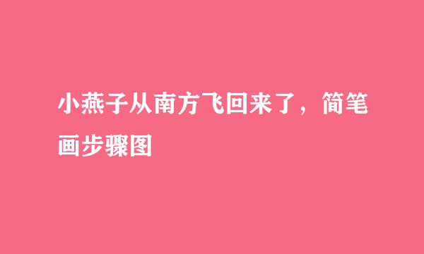 小燕子从南方飞回来了，简笔画步骤图