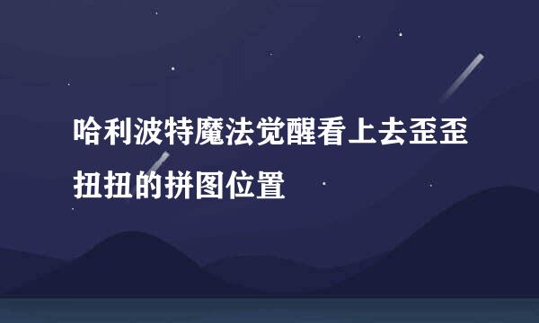 哈利波特魔法觉醒看上去歪歪扭扭的拼图位置