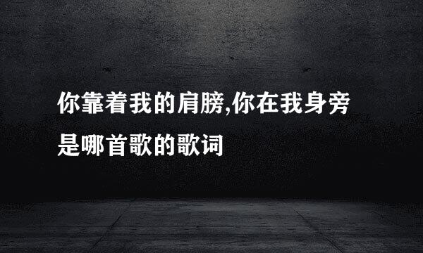 你靠着我的肩膀,你在我身旁是哪首歌的歌词