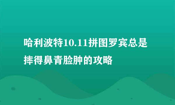 哈利波特10.11拼图罗宾总是摔得鼻青脸肿的攻略
