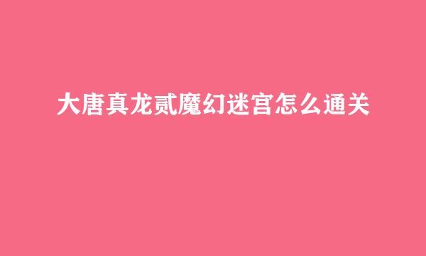 大唐真龙贰魔幻迷宫怎么通关