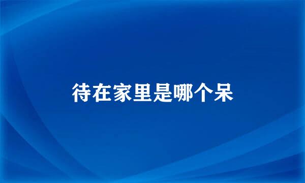 待在家里是哪个呆