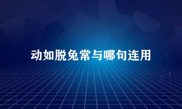 动如脱兔常与哪句连用
