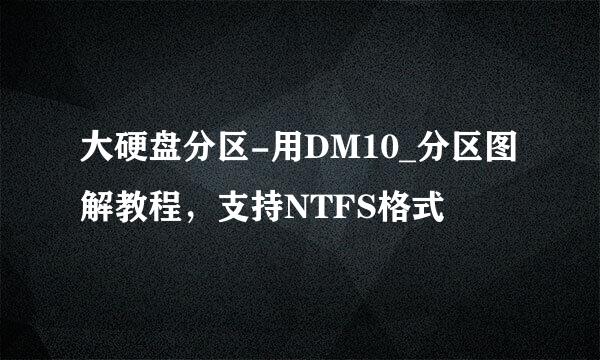 大硬盘分区-用DM10_分区图解教程，支持NTFS格式