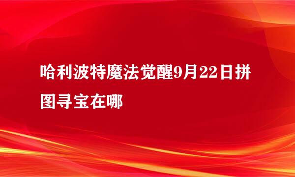 哈利波特魔法觉醒9月22日拼图寻宝在哪