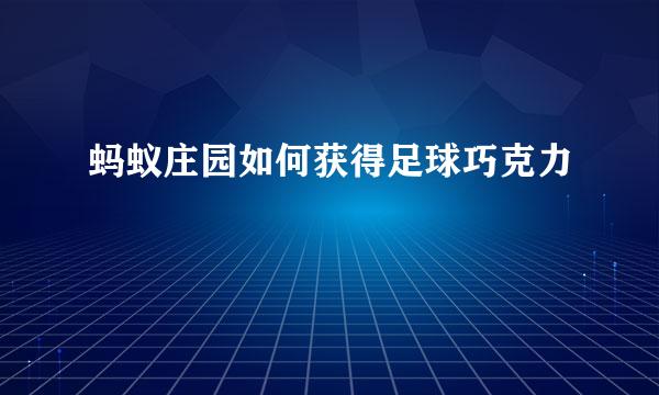 蚂蚁庄园如何获得足球巧克力