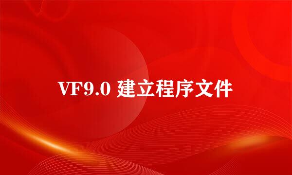 VF9.0 建立程序文件