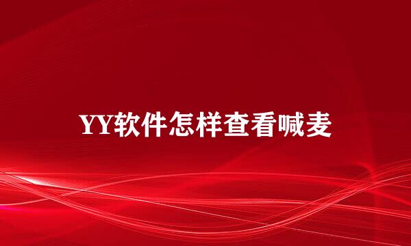 YY软件怎样查看喊麦