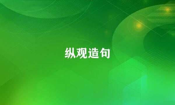 纵观造句