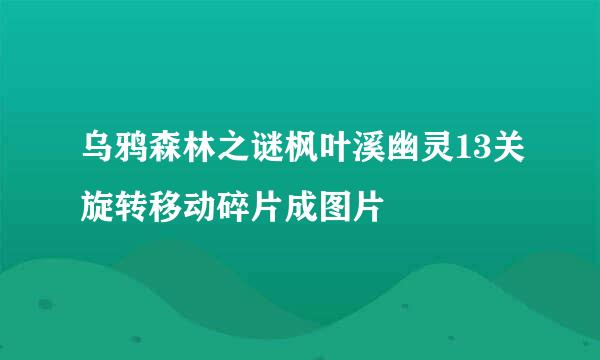 乌鸦森林之谜枫叶溪幽灵13关旋转移动碎片成图片
