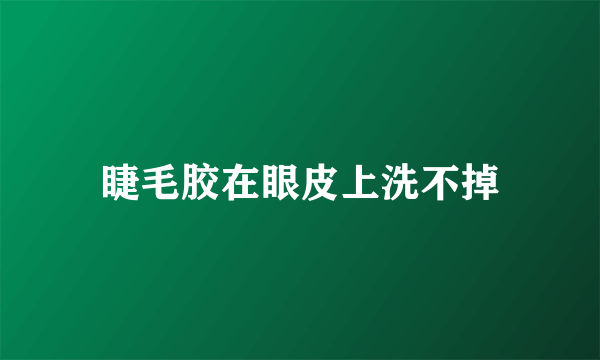 睫毛胶在眼皮上洗不掉