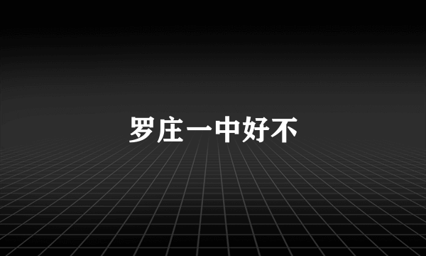 罗庄一中好不