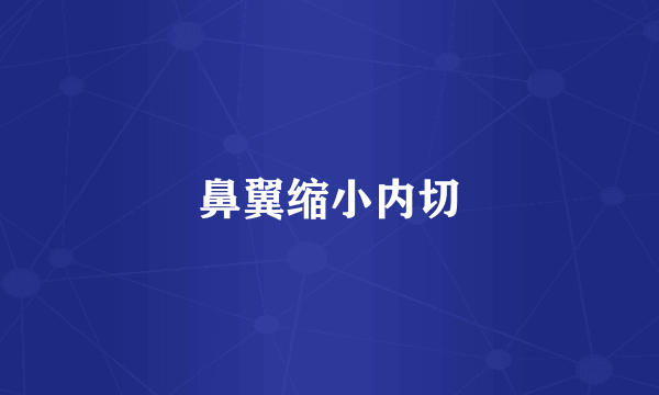 鼻翼缩小内切