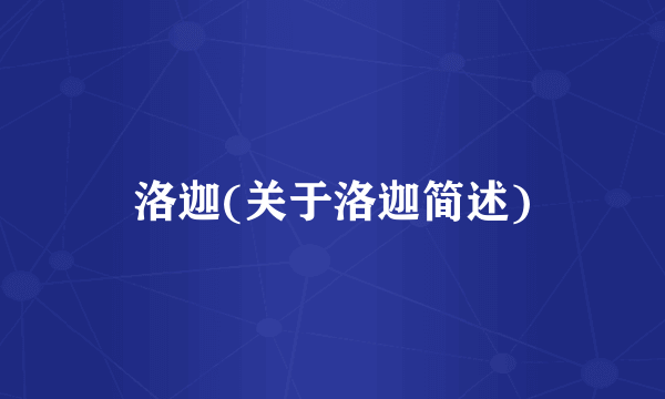 洛迦(关于洛迦简述)