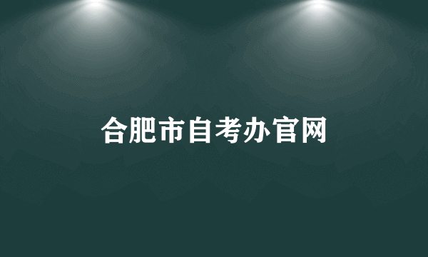 合肥市自考办官网